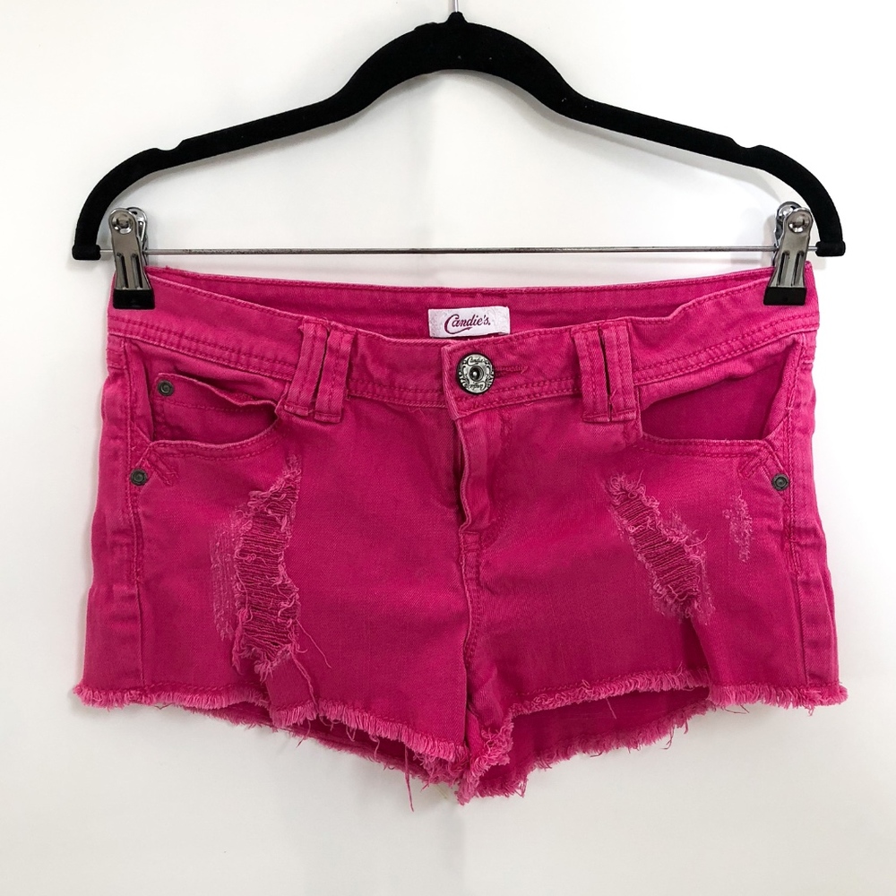 CANDIES Fushia Cut Off Jean Shorts Size 7